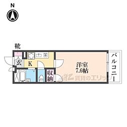 レオパレスWind2 1Kの間取図画像