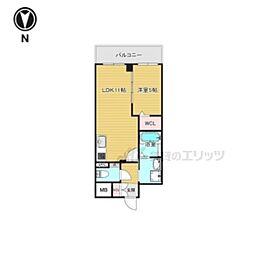 ＶＩＴＡ荒本 11階1LDKの間取り