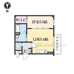 URBAN COAT FUSE 4階1LDKの間取り