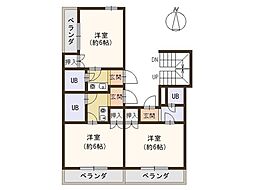 パール武庫川 1Kの間取図画像