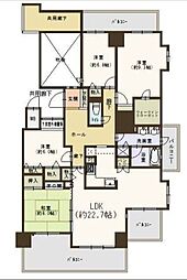 ラ・ビスタ宝塚ノースハイツ1番館 4LDKの間取図画像