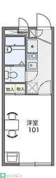 レオパレス大畑 2階1Kの間取り