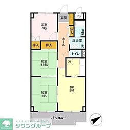 JR東北本線 東大宮駅 徒歩11分の賃貸マンション 4階3DKの間取り