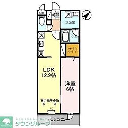 埼玉高速鉄道 浦和美園駅 徒歩16分の賃貸マンション 1階1LDKの間取り