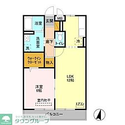 東武伊勢崎線 蒲生駅 徒歩9分の賃貸アパート 3階1LDKの間取り