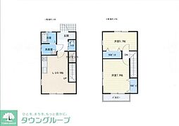 JR武蔵野線 吉川駅 バス5分 吉川団地東下車 徒歩5分の賃貸アパート 2階2LDKの間取り