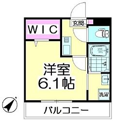 JR東北本線 蓮田駅 徒歩8分の賃貸アパート 3階1Kの間取り