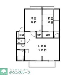東武野田線 梅郷駅 徒歩8分の賃貸アパート 2階2LDKの間取り