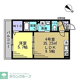 東武伊勢崎線 春日部駅 徒歩13分の賃貸アパート 3階1LDKの間取り