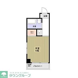 東武野田線 運河駅 徒歩7分の賃貸マンション 1階1Kの間取り