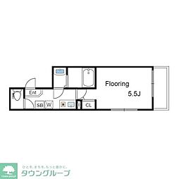 JR東北本線 東大宮駅 徒歩9分の賃貸アパート 1階1Kの間取り