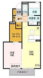 JR東北本線 東大宮駅 徒歩18分の賃貸アパート 1階1LDKの間取り