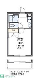レオパレスぽてと1 1Kの間取図画像