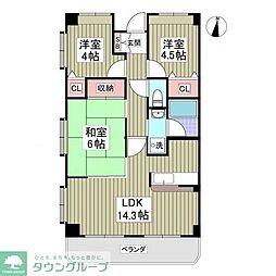 ヴィバーチェ武里 3SDKの間取図画像