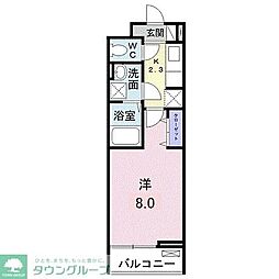 アビタシオン1 1Kの間取図画像