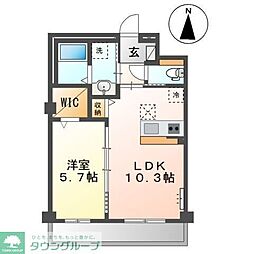 メゾンボヌールA 1LDKの間取図画像