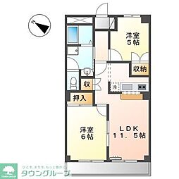 ロイヤルヒルズ 2LDKの間取図画像
