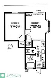 第15アオイビル 2Kの間取図画像
