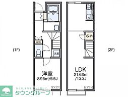 レオネクストカラーズ 1LDKの間取図画像