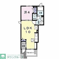 ピオニアアリアーテA 1LDKの間取図画像