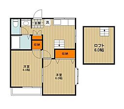 エムパレス豊春 2DKの間取図画像