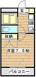 レオパレスグランドール 1Kの間取図画像