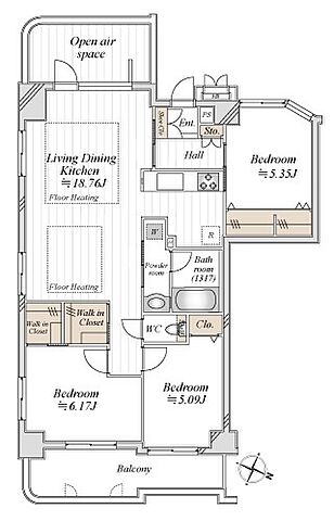 間取り グランシティル・ロワイヤル久が原 3階/-