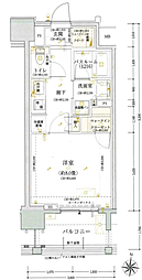 オープンレジデンシア栄伏見ＴＨＥ　ＣＯＵＲＴ 1Kの間取り