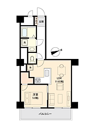 常盤台ビューハイツ 1LDKの間取図画像