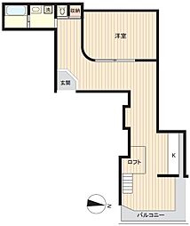 コーポ雪ヶ谷 1LDKの間取図画像