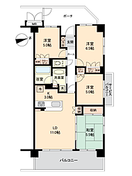 サンクレイドル茅ヶ崎 4LDKの間取図画像