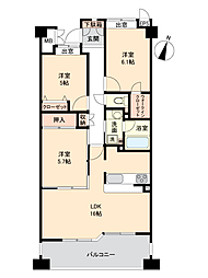 ウィスティリア瀬名 3LDKの間取図画像