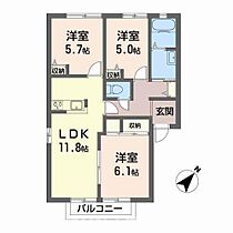 加東市上中(フローラC棟) 201 ｜ 兵庫県加東市上中2丁目41（賃貸アパート3LDK・2階・65.02㎡） その2