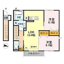 グランセジュール 201 ｜ 兵庫県西脇市和田町168-34（賃貸アパート2LDK・2階・64.90㎡） その2