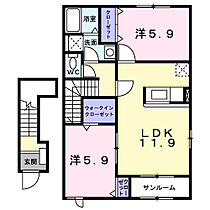 ドリーム　ヒルＢ 203 ｜ 京都府舞鶴市田中町43番地9（賃貸アパート2LDK・2階・64.45㎡） その2