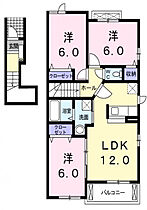 プロムナード笹部2  ｜ 兵庫県川西市笹部３丁目3番15号（賃貸アパート3LDK・2階・67.83㎡） その2