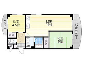 豊友マンション東豊中  ｜ 大阪府豊中市東豊中町１丁目（賃貸マンション2LDK・2階・55.00㎡） その2