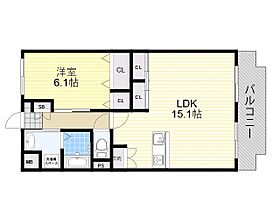 EDERA・CASA  ｜ 大阪府豊中市玉井町２丁目（賃貸マンション1LDK・3階・51.23㎡） その2