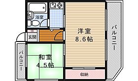 USHIRO 301 ｜ 大阪府池田市空港１丁目（賃貸マンション2K・3階・35.00㎡） その2