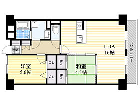 ベルメゾン山田 402 ｜ 大阪府吹田市山田北14番26号（賃貸マンション2LDK・4階・63.15㎡） その2