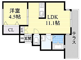 ONLY ONE川西丸の内  ｜ 兵庫県川西市丸の内町9番5-15号（賃貸アパート1LDK・1階・42.85㎡） その2