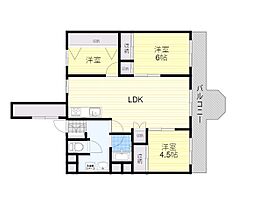 グリーンハイツ向陽4号棟  ｜ 兵庫県川西市向陽台１丁目（賃貸マンション3LDK・1階・60.99㎡） その2