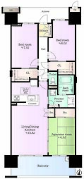 東京フロンティアシティパーク&パークス 3LDKの間取図画像