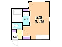 グランディール手稲 ワンルームの間取図画像