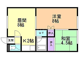 グリーンパーク 2LDKの間取図画像