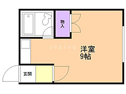 メゾン山田 ワンルームの間取図画像