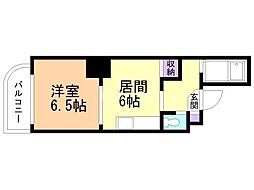 クリオ琴似ファースト 1DKの間取図画像