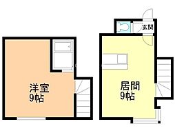 ベルメゾン琴似A棟 1LDKの間取図画像