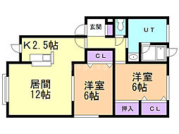 ロジェ.31 2LDKの間取図画像
