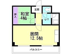 プレサント発寒ステーション 1LDKの間取図画像